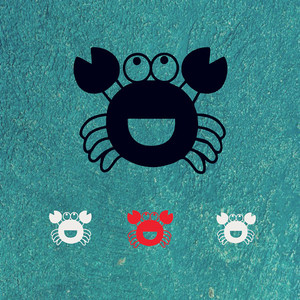 螃蟹图案贴纸