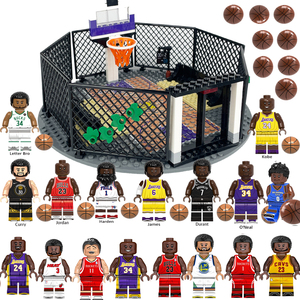 兼容乐高NBA篮球场篮球架库里哈登詹姆斯科比人仔拼装积木玩具男