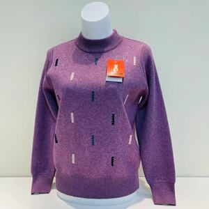 上海名牌金兔羊绒羊毛衫半高领厚实保暖冬季新款毛衣中老年妈妈装