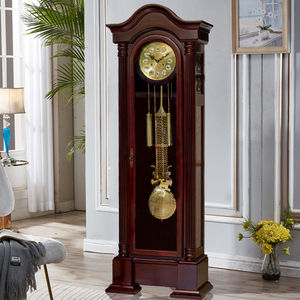 德国赫姆勒落地钟客厅家用中式复古欧式北极星老式座钟立式摆钟表