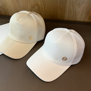 m帽子女防晒鸭舌帽韩版春夏季时尚网纱透气白色遮阳显脸小棒球帽