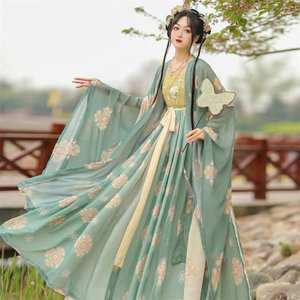 兰亭序原创【清歌】唐制诃子裙汉服女一片式仙气正品全套装春夏款
