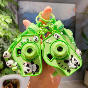 熊猫投影相机钥匙扣卡通创意可爱投影仪玩具学生包包挂件挂饰礼品