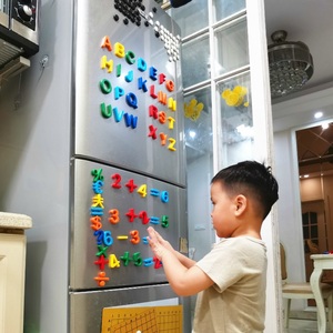 磁力黑板墙贴儿童早教益智文具数字英文字母大小写塑料冰箱磁性贴