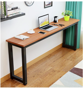 粉色窄长条桌加长2米长方形桌子简易电脑窄桌靠墙书桌卧室学习桌