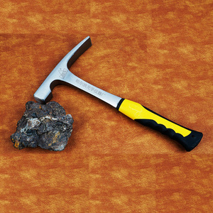 哈尔滨地质勘探锤碳钢包胶一体鸭嘴扁头采集化石专业地质勘探工具