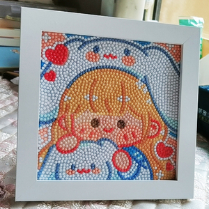 儿童钻石画带框美乐蒂点钻十字绣卡通人物儿童房diy简单手工礼物