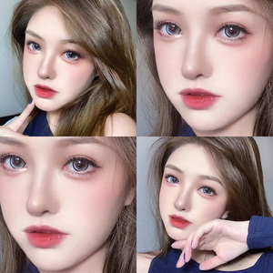 酸奶爆珠美瞳年抛大直径14.5mm网红混血欧美隐形眼镜年抛女润瞳em