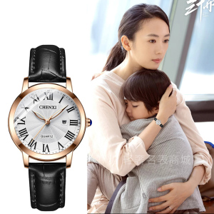 顾佳明星同款手表女2021年新款简约气质皮带小众轻奢时尚女士手表