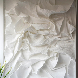 创意手工造型褶皱布立体肌理压褶皱纹面料婚礼背景板墙现场布置
