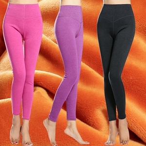 加绒秋裤女单件大码