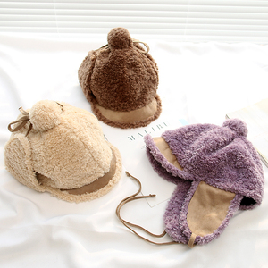 护耳帽子女冬新款 ins韩国进口代购羊羔毛东北可爱保暖雷锋帽韩版