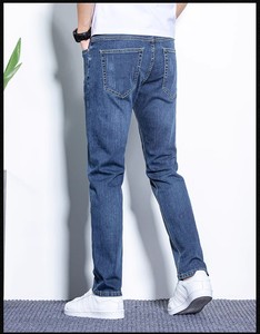 替代比亚迪BYD蓝色4S店销售男士牛仔裤修身上班工作服直筒长裤子