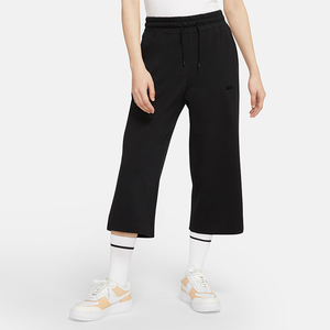 nike耐克 女子夏季运动休闲针织宽松透气阔腿裤七分裤cj3749-010