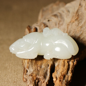 不议价御石坊新品天然新疆和田玉籽料白玉苏工马上封侯玉吊坠挂件