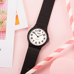 casio卡西欧手表 乔妹同款网红小黑表石英男表mq-24-7b2