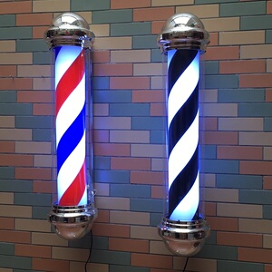 美发理发转灯发廊led超亮挂墙发廊灯美发店防水塑料理发店灯箱小