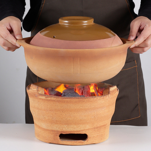小炭炉木炭火锅炉老式家用煲汤砂锅陶土干烧煲烧烤取暖港式打边炉