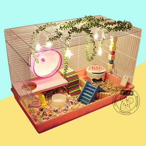 仓鼠金丝熊58cm大号仓鼠笼别墅套餐 冬季仓鼠用品棉窝三层笼子