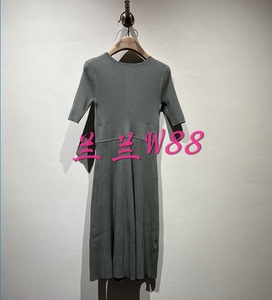 速发例外2021秋冬新款ac22-b2j02专柜正品女装羊毛长款连衣裙3299