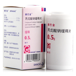 德巴金 丙戊酸钠缓释片 0.5g*30片*1瓶/盒