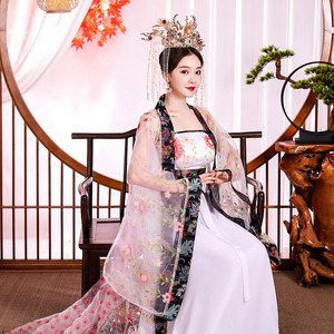 汉服女夏季仙气2020年成人古装仙女裙贵妃演出服唐风广袖飘逸服装