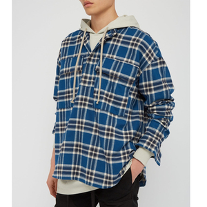 fog fear of god第六季亨利领长袖条纹格子衬衫宽松休闲外套男潮