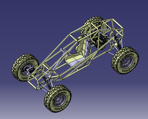 kartcross钢管车架越野车架模3d数模图纸三维建模step格式设计型
