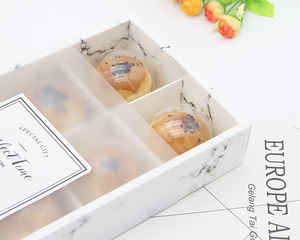加厚大理石纹磨砂青团月饼包装礼盒黄酥流心礼盒雪花酥烘焙包装盒