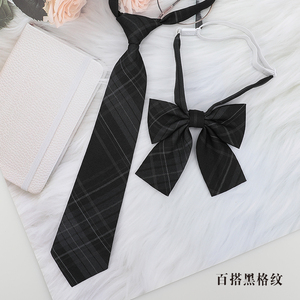 JK小领带领花少女学生夏季日系韩版领结DK学院风毕业免打衬衫装饰