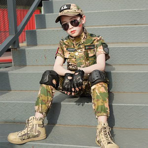 儿童迷彩服套装男童中小学生军训迷彩小孩夏令营作训装特种兵套装