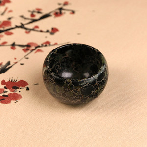 天然梅花玉桃花女娲石玛瑙红花色主人杯套装送底座官方旗舰店正品