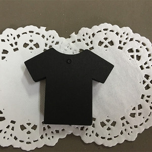 黑卡纸小衣服形吊牌 名片单词卡片 橡皮印章卡片 手工产品卡6*5cm