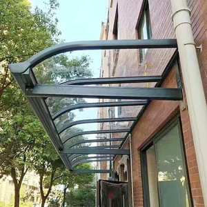 阳台户外防水铝合金雨蓬家用窗户门头遮阳耐力板雨棚别墅楼顶常用