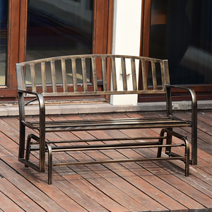 圣米伦摇摇椅大人户外休闲椅铁双人摇椅躺椅小户型铁艺不锈钢长椅