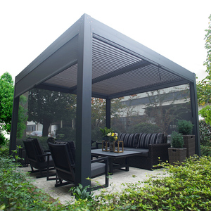 凉亭户外庭院别墅中式花园室外露台阳光房亭子铝合金电动遮阳棚