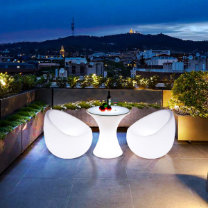 led发光酒吧创意高脚桌清吧ktv创意户外庭院阳台鸡尾酒桌椅套装