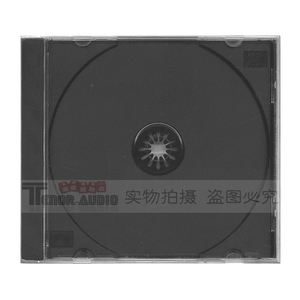 欧版原装进口CD盒子 CD方盒CD光盘空盒 透明黑底单片面CD光碟片盒