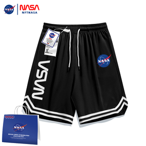 NFT NASA联名速干冰丝篮球短裤男士夏季美式潮牌情侣运动裤五分裤