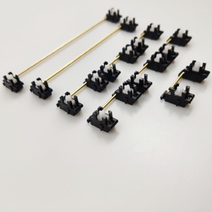 ty 粉黑镀金钢丝卫星轴 客制化机械键盘配件卫星轴 钢板卫星轴