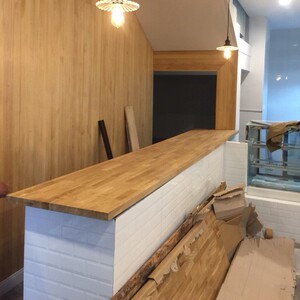 白橡木实木吧台板 酒吧吧台 收银台 实木桌面板 奶茶台面飘窗台面