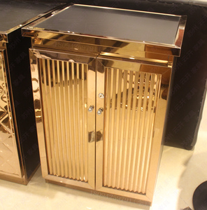 ktv点歌柜 不锈n钢玫瑰金点歌台 功放音响柜 点歌台柜子 ktv机柜