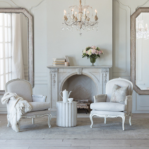 美式乡村欧式轻奢实木单人沙发法式复古白色橡木客厅沙发椅民宿风