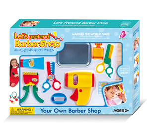 小男孩理发师剪发工具 儿童过家家玩具场景角色扮演彩色套装包邮