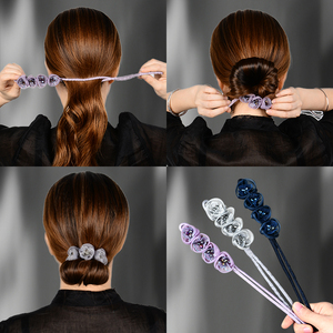 盘发器造型器 百变 蓬松中长发百搭丸子头花朵女士懒人花苞头神器