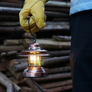 户外露营帐篷灯复古灯便携式防水led营地氛围灯营地灯草帽应急灯