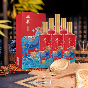 丰谷猪年生肖特曲 52度500ml*6瓶 整箱浓香型白酒粮食 收藏送礼