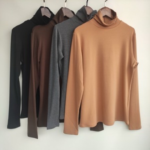 高领磨毛打底衫女土秋冬内搭可外穿秋衣矮领平绒上衣服内衫0人付款59