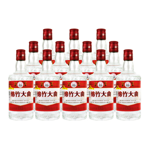 四川绵竹大曲红标38度500ml整箱12瓶装浓香型低度国产特价白酒水