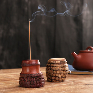 线香插香座香托禅意创意简约竹根单孔香坐香台摆件家用插香器香插